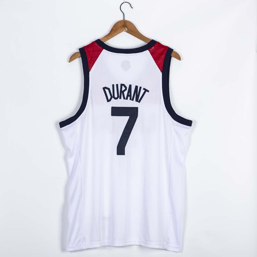 2021 Olympic USA 7 Durant White Nike NBA Jerseys